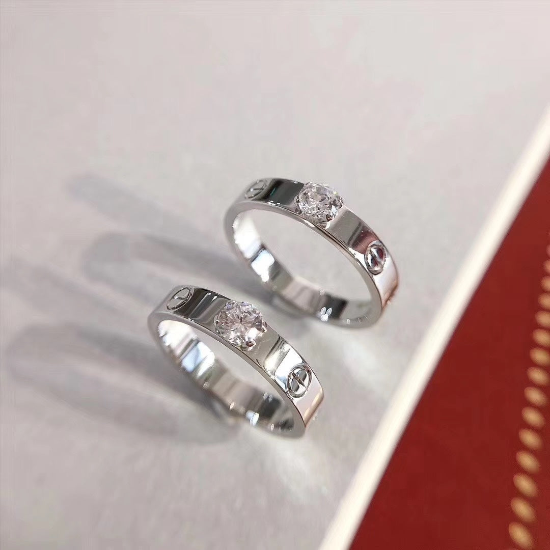 [⭐Shinejoy]LOVE RING 3.6MM 1 BIG DIAMOND
