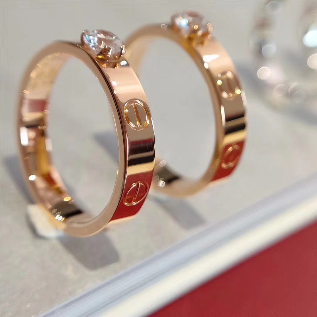 [⭐Shinejoy]LOVE RING 3.6MM 1 BIG DIAMOND