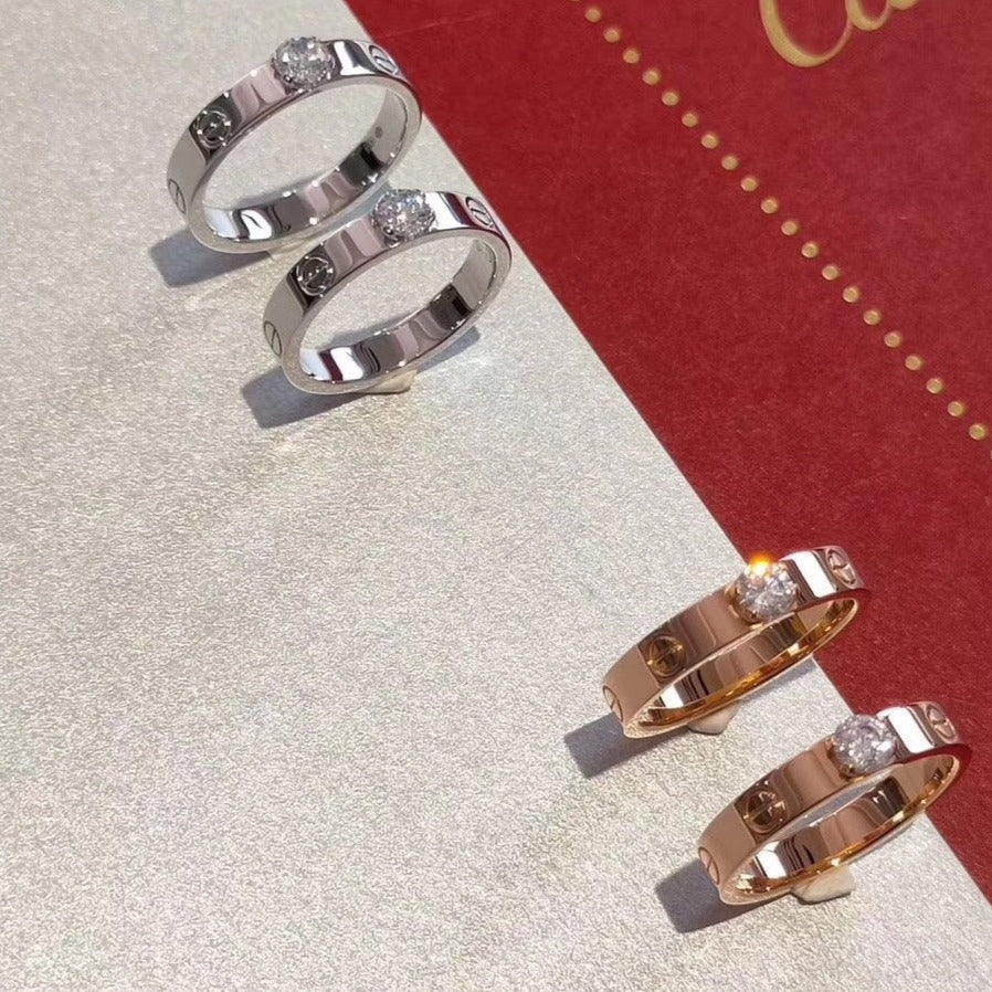 [⭐Shinejoy]LOVE RING 3.6MM 1 BIG DIAMOND