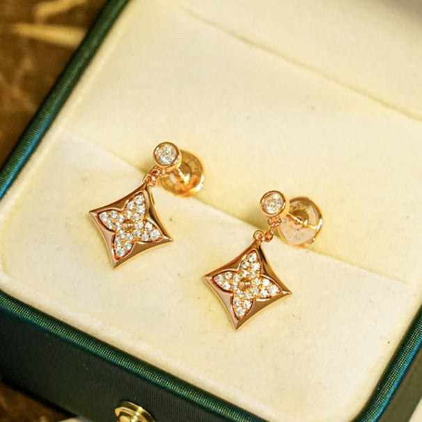 [⭐Shinejoy]STAR DIAMONDS EARRINGS GOLD