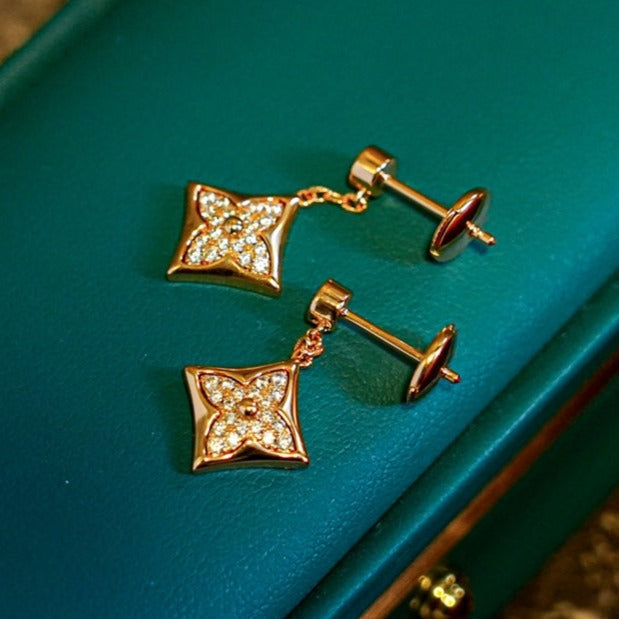 [⭐Shinejoy]STAR DIAMONDS EARRINGS GOLD