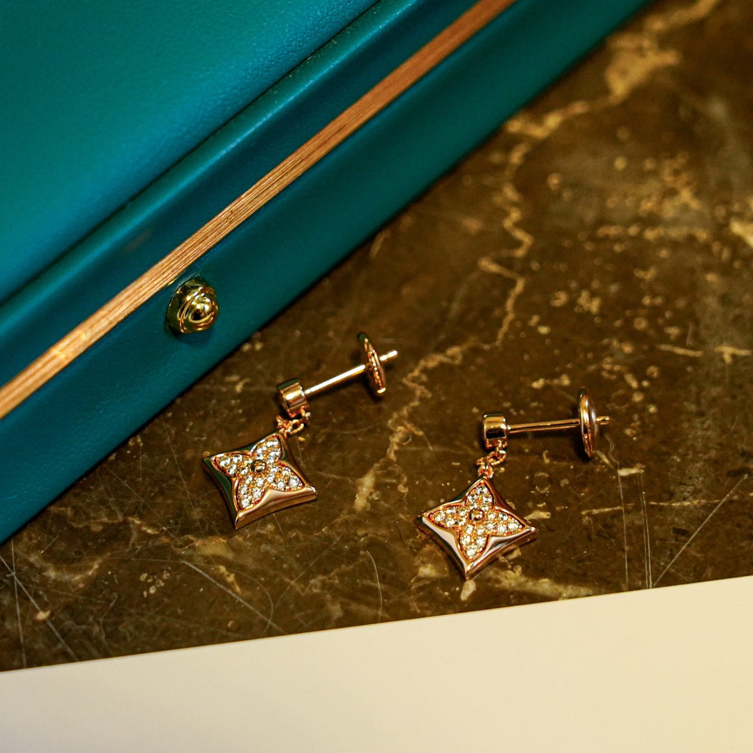 [⭐Shinejoy]STAR DIAMONDS EARRINGS GOLD