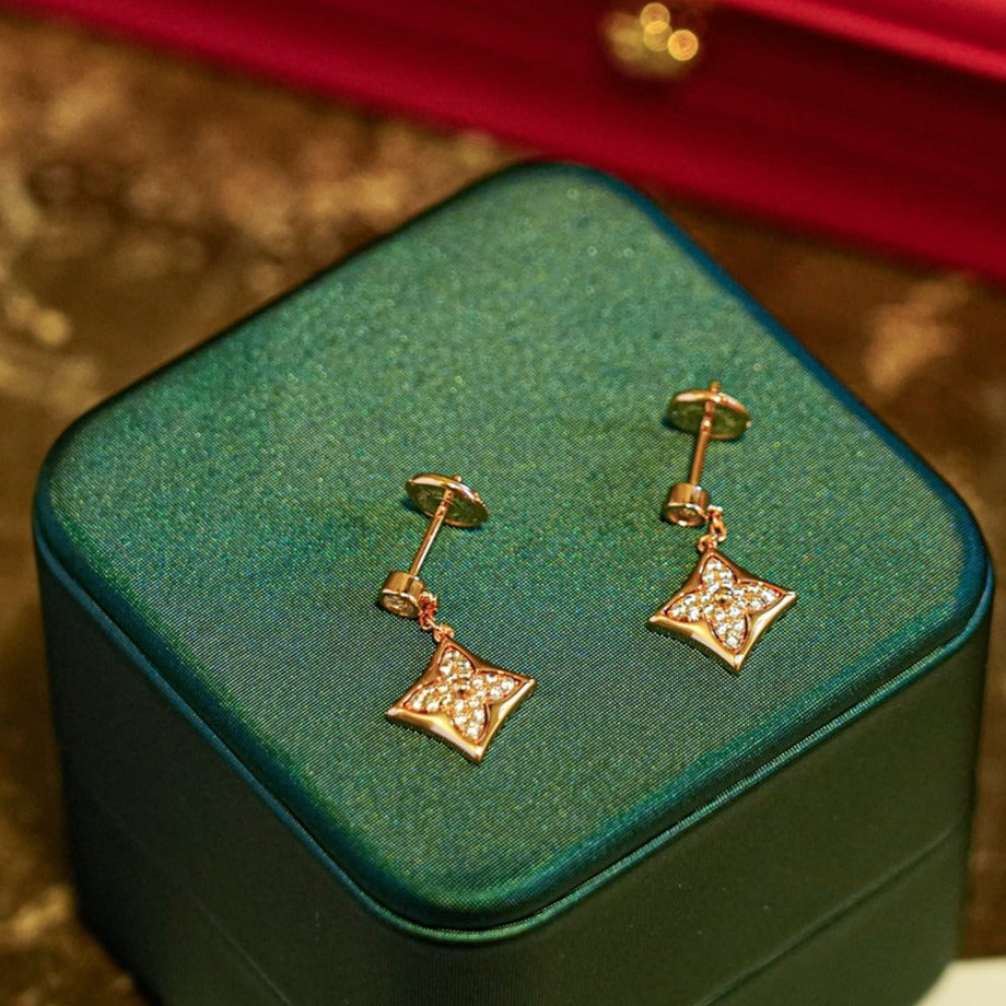 [⭐Shinejoy]STAR DIAMONDS EARRINGS GOLD