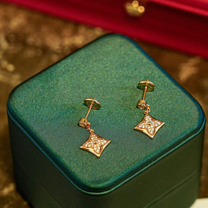 [⭐Shinejoy]STAR DIAMONDS EARRINGS GOLD