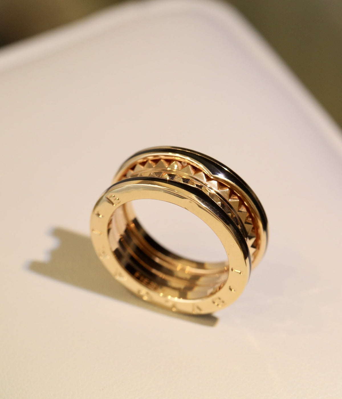 [⭐Shinejoy]ZERO 1 PINK GOLD BLACK CERAMIC RING
