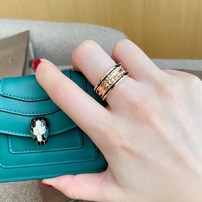 [⭐Shinejoy]ZERO 1 PINK GOLD BLACK CERAMIC RING