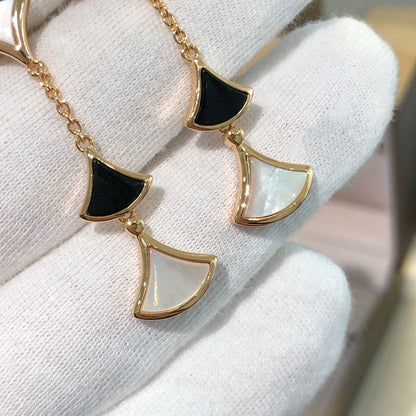 [⭐Shinejoy]DREAM EARRINGS 3 MOTIFS ONYX MOP PINK GOLD