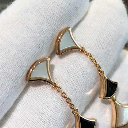 [⭐Shinejoy]DREAM EARRINGS 3 MOTIFS ONYX MOP PINK GOLD