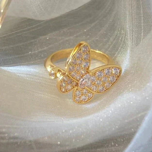[⭐Shinejoy]BUTTERFLY DIAMOND RING
