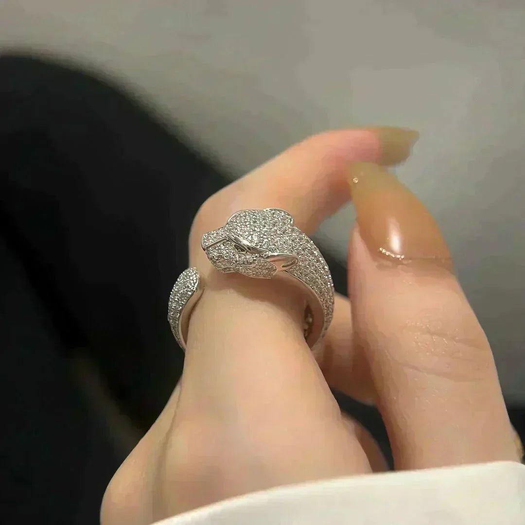 [⭐Shinejoy]PANTHERE 5.5MM ALL DIAMOND RING