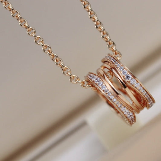 [⭐Shinejoy]ZERO 1 PINK GOLD NECKLACE