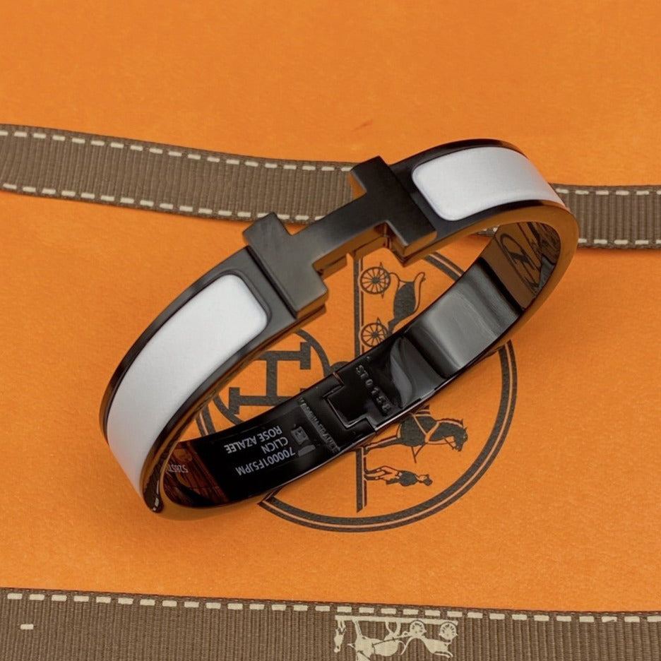 [⭐Shinejoy]H BRACELET 12MM BLACK WHITE CERAMIC