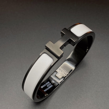 [⭐Shinejoy]H BRACELET 12MM BLACK WHITE CERAMIC