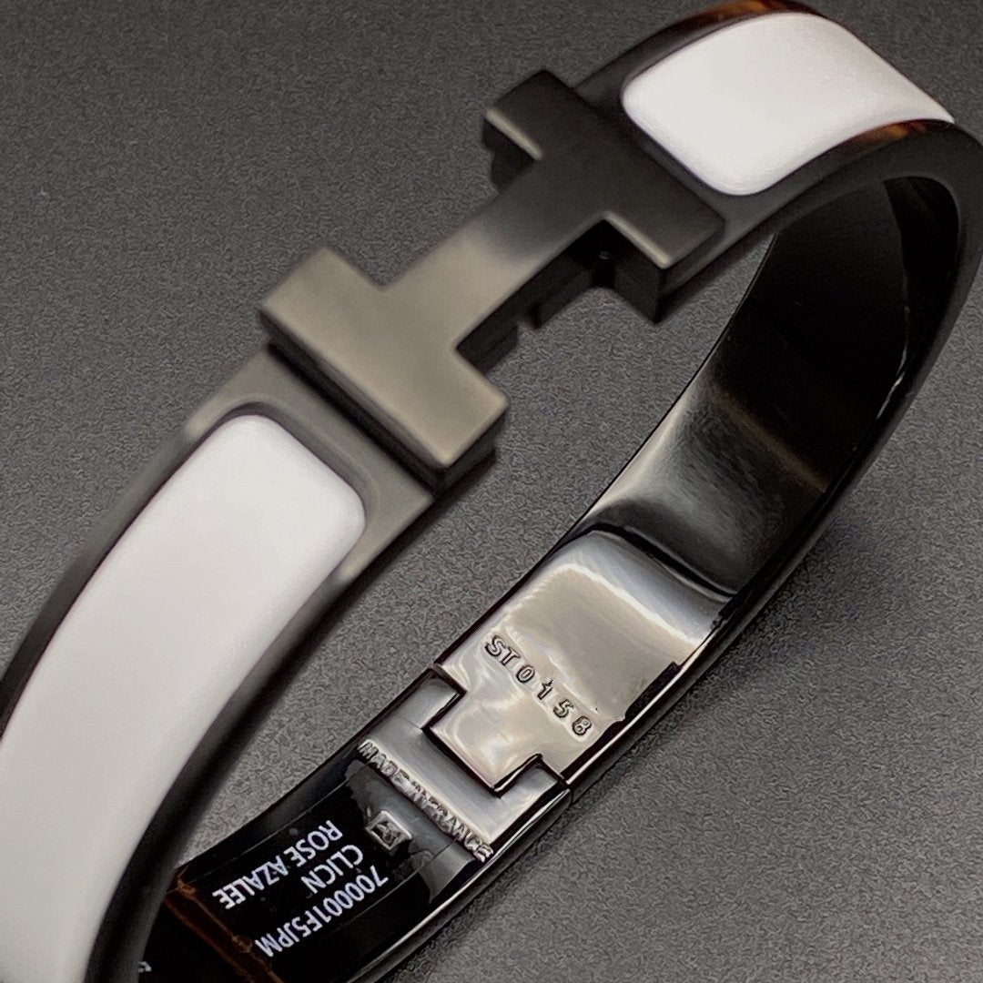 [⭐Shinejoy]H BRACELET 12MM BLACK WHITE CERAMIC
