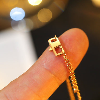 [⭐Shinejoy]STAR AND SUN DIAMOND PINK GOLD NECKLACE