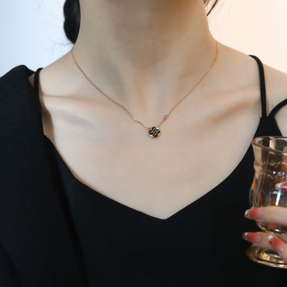 [⭐Shinejoy]SUN PEDANT PINK GOLD 1 DIAMOND NECKLACE
