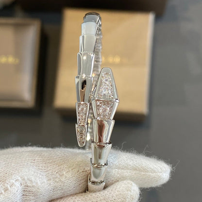 [⭐Shinejoy]SERPENTI BRACELET DIAMONDS SILVER
