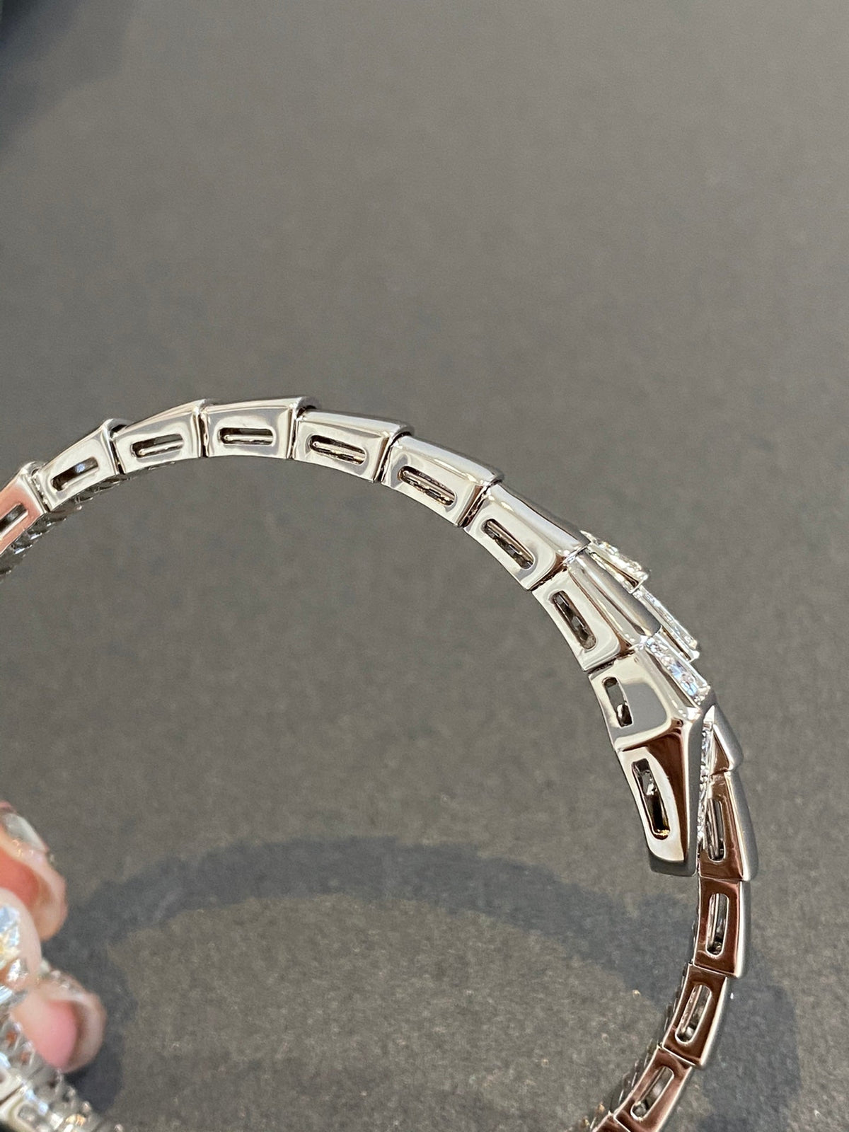 [⭐Shinejoy]SERPENTI BRACELET DIAMONDS SILVER