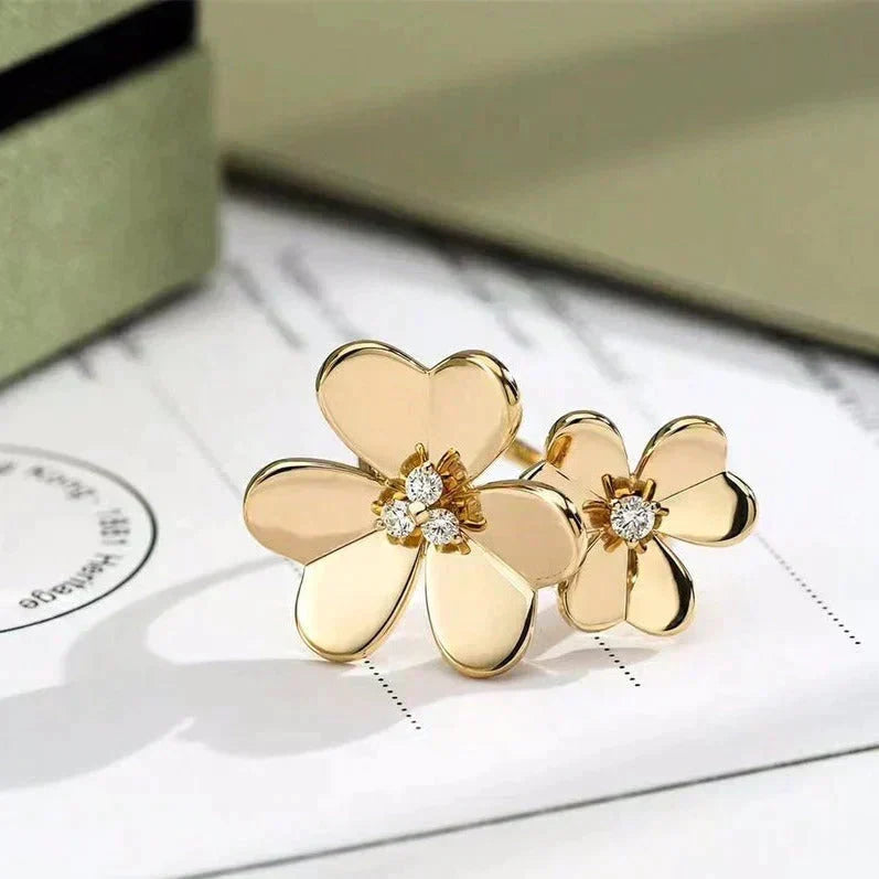 [⭐Shinejoy]CLOVER COMOS GOLD DIAMOND RING