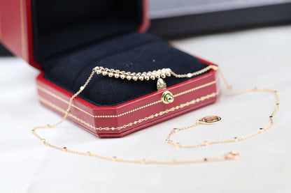 [⭐Shinejoy]CLASH PINK GOLD NECKLACE
