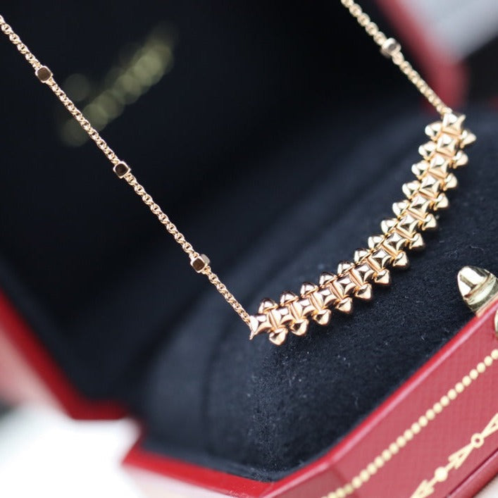 [⭐Shinejoy]CLASH PINK GOLD NECKLACE