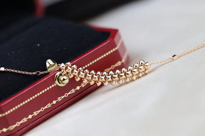 [⭐Shinejoy]CLASH PINK GOLD NECKLACE