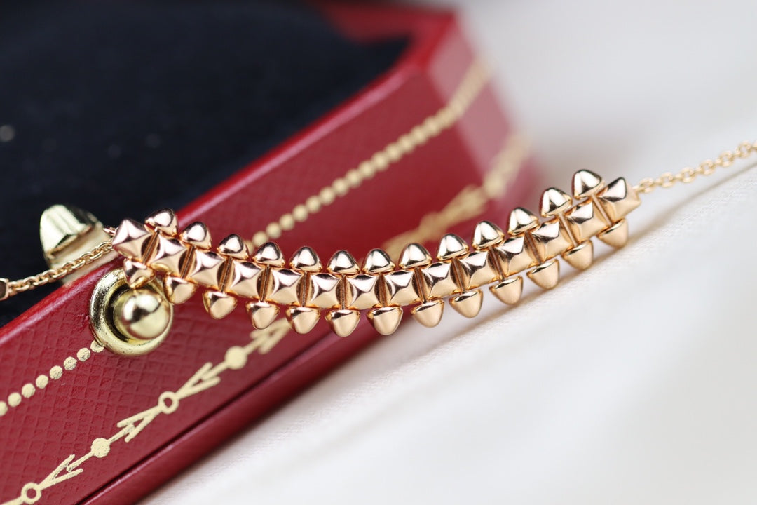 [⭐Shinejoy]CLASH PINK GOLD NECKLACE