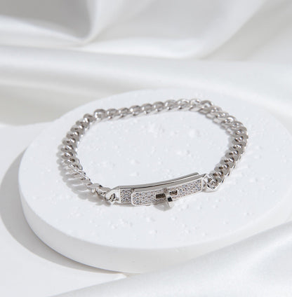 [⭐Shinejoy]KELLY CHAIN SILVER DIAMOND BRACELET