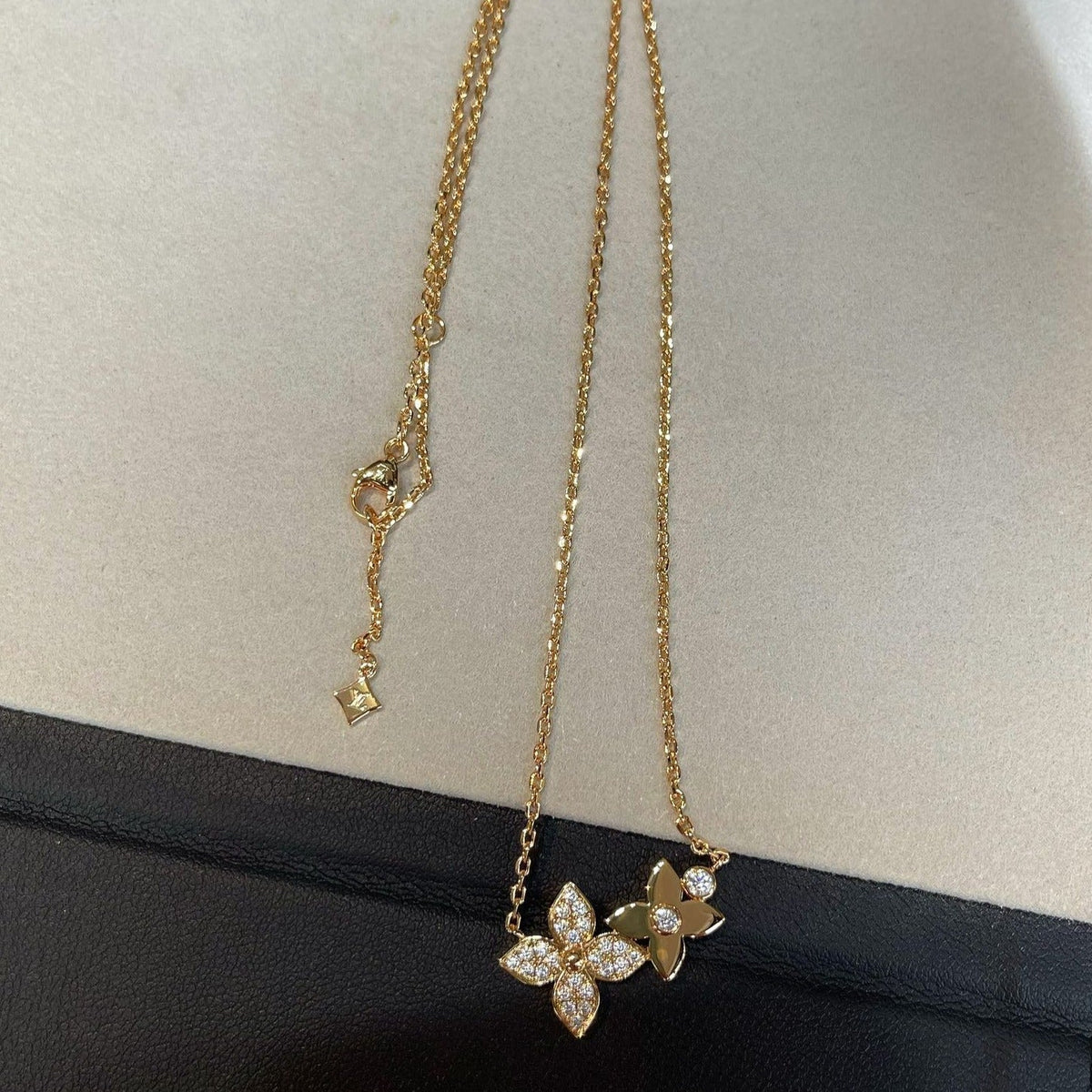 [⭐Shinejoy]STAR BLOSSOM NECKLACE PINK GOLD DIAMONDS