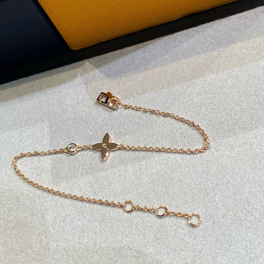 [⭐Shinejoy]STAR DIAMOND PINK GOLD BRACELET