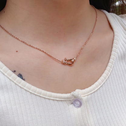 [⭐Shinejoy]FORCE 10 PINK GOLD DIAMOND NECKLACE
