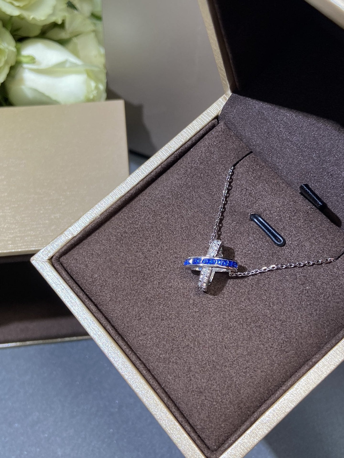 [⭐Shinejoy]LIENS DIAMOND SILVER NECKLACE