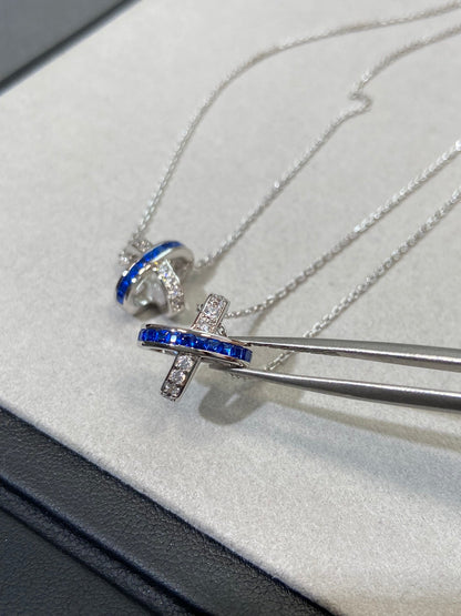 [⭐Shinejoy]LIENS DIAMOND SILVER NECKLACE