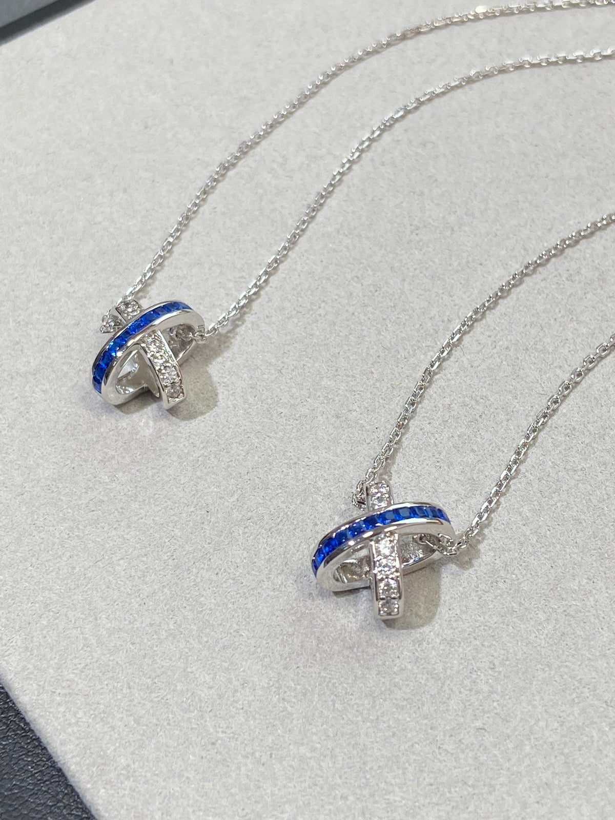 [⭐Shinejoy]LIENS DIAMOND SILVER NECKLACE