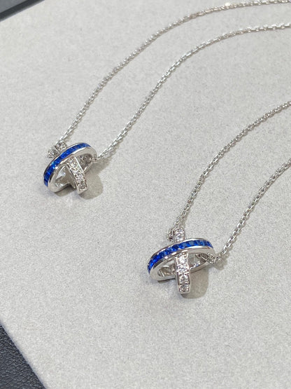[⭐Shinejoy]LIENS DIAMOND SILVER NECKLACE