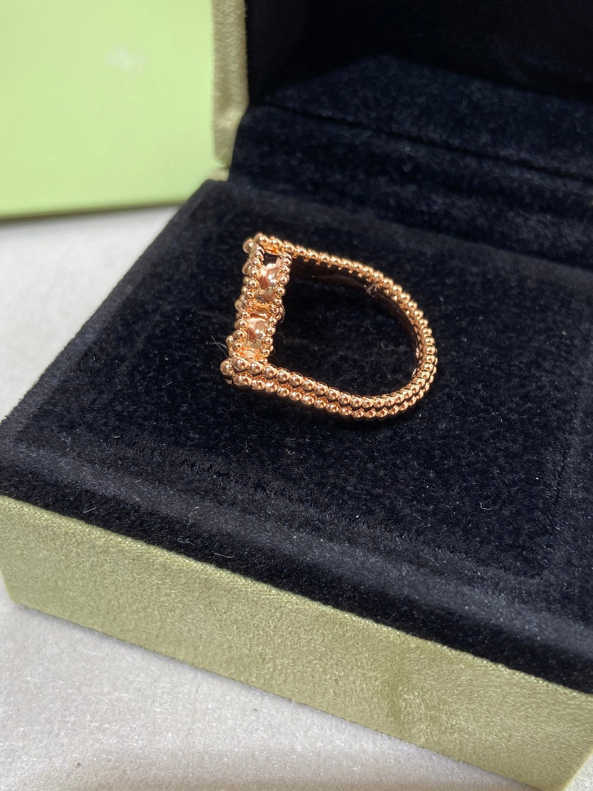 [⭐Shinejoy]CLOVER RIVERSIBLE ROSE GOLD RING