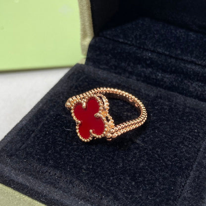 [⭐Shinejoy]CLOVER RIVERSIBLE ROSE GOLD RING
