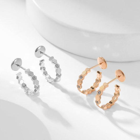 [⭐Shinejoy]BEE LOVE DIAMOND HOOP EARRINGS
