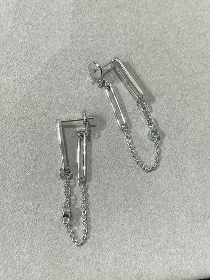 [⭐Shinejoy]CHAINE CHAOS DIAMOND DROP EARRINGS