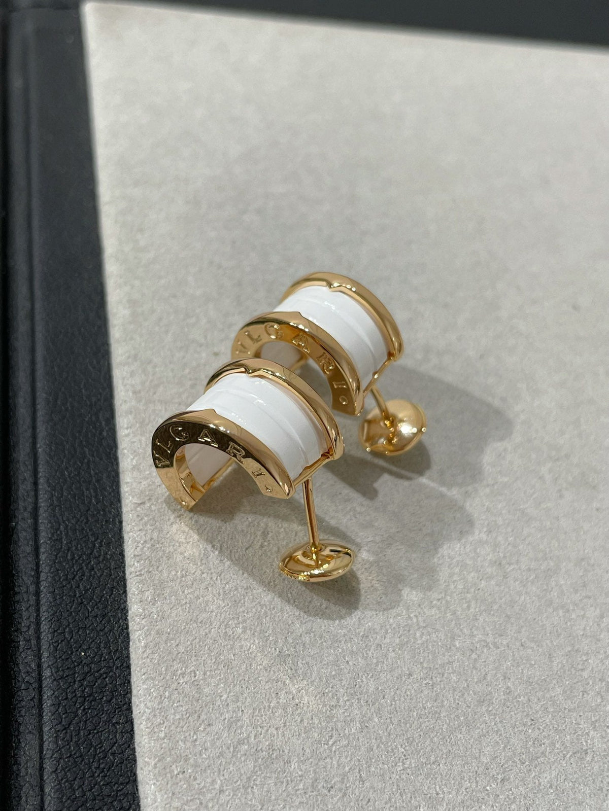 [⭐Shinejoy]ZERO 1 PINK GOLD CERAMIC EARRINGS