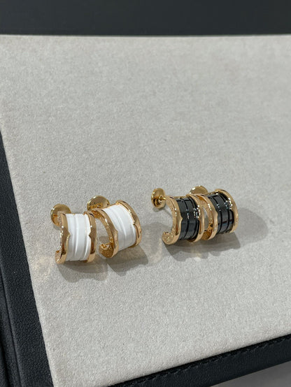[⭐Shinejoy]ZERO 1 PINK GOLD CERAMIC EARRINGS