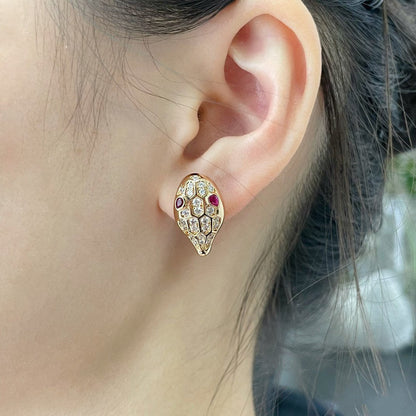 [⭐Shinejoy]SERPENT DIAMOND STUD EARRINGS