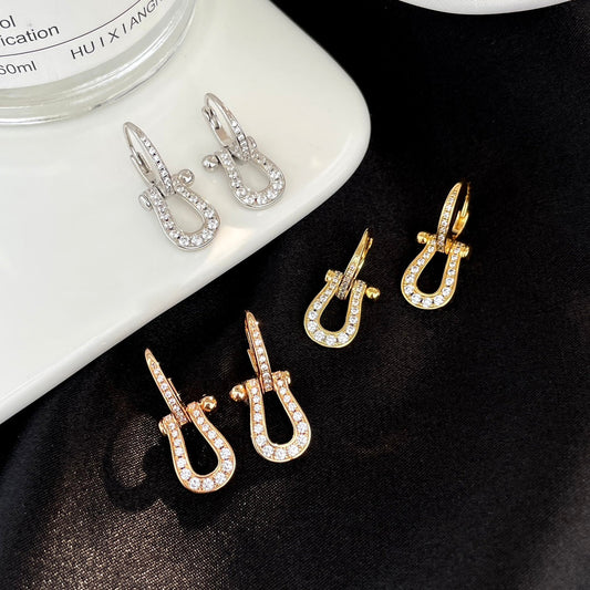 [⭐Shinejoy]FORCE 10 FULL DIAMOND DROP EARRINGS MEDIUM MODEL