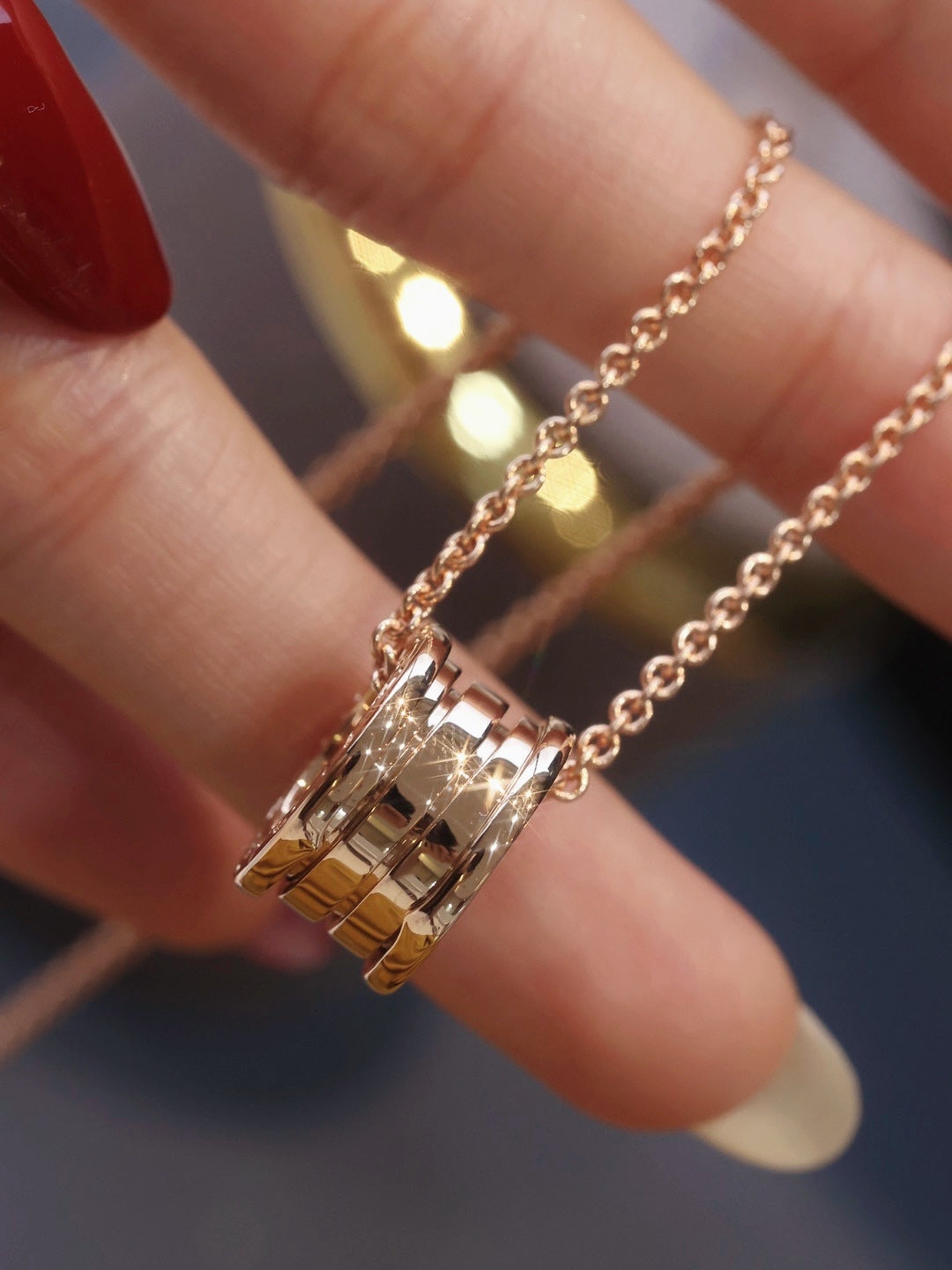 [⭐Shinejoy]ZERO 1 PINK GOLD NECKLACE