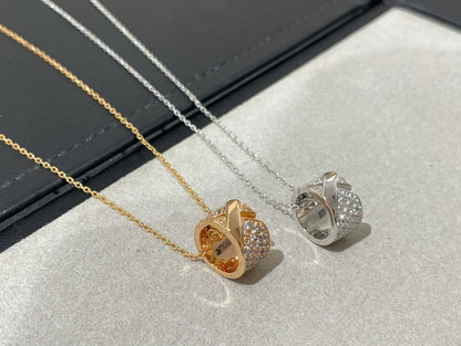 [⭐Shinejoy]LIENS EVIDENCE DIAMOND PAVED NECKLACE