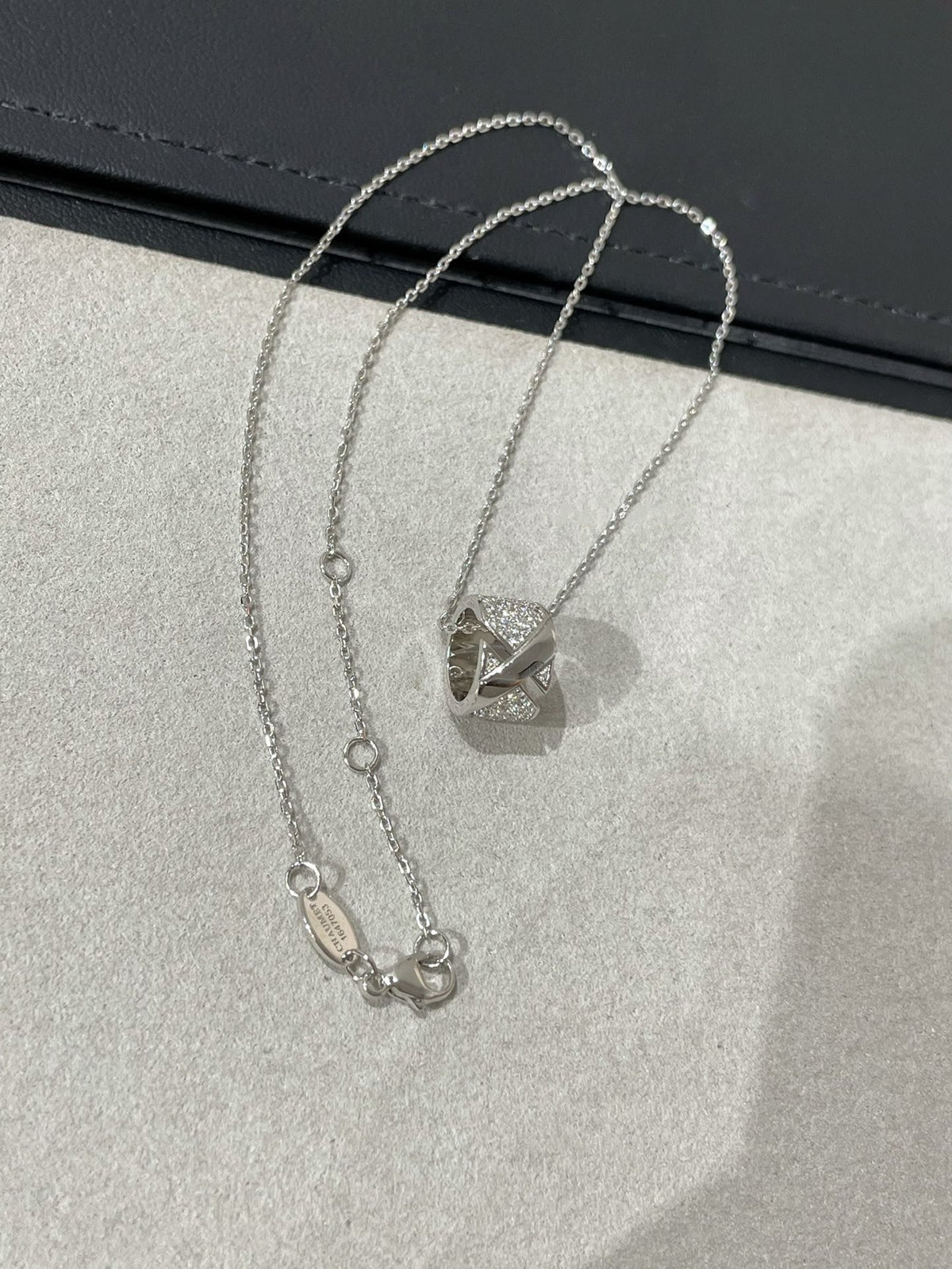 [⭐Shinejoy]LIENS EVIDENCE DIAMOND PAVED NECKLACE