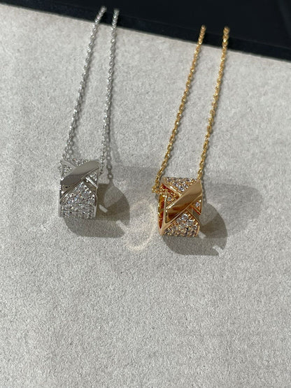 [⭐Shinejoy]LIENS EVIDENCE DIAMOND PAVED NECKLACE
