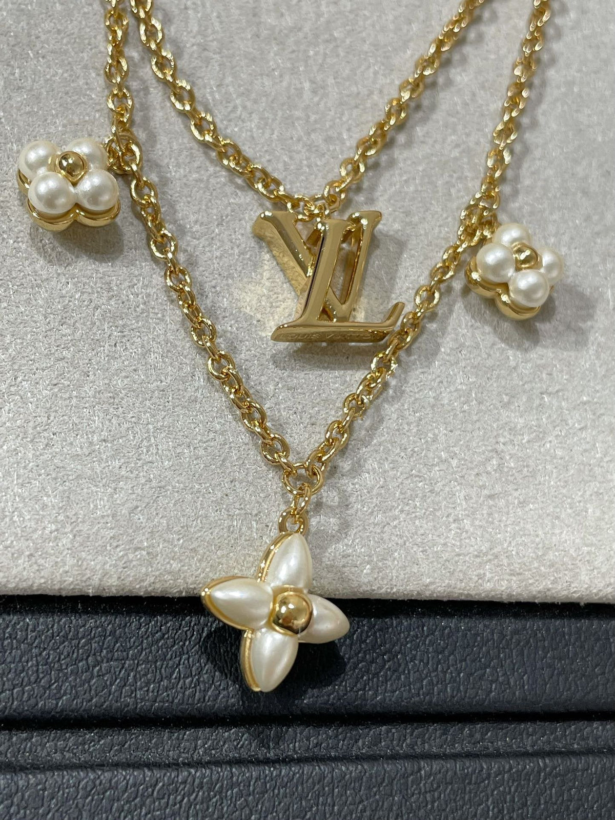[⭐Shinejoy]FLOWERGRAM GOLD MOP DOUBLE ROW NECKLACE