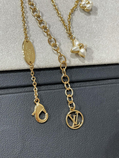 [⭐Shinejoy]FLOWERGRAM GOLD MOP DOUBLE ROW NECKLACE