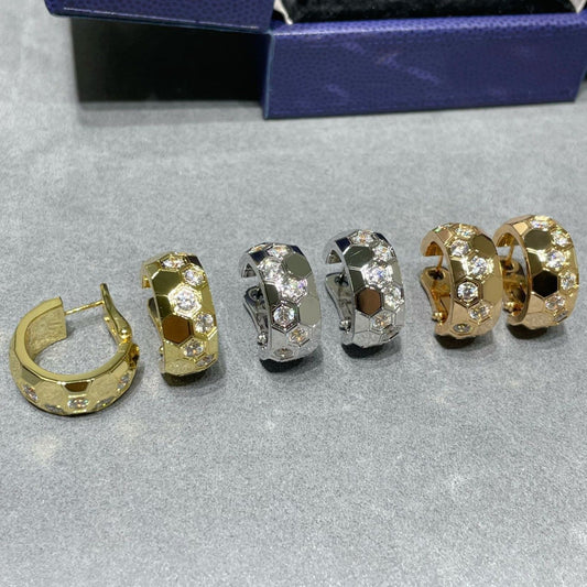 [⭐Shinejoy]BEE LOVE DIAMOND HOOP EARRINGS